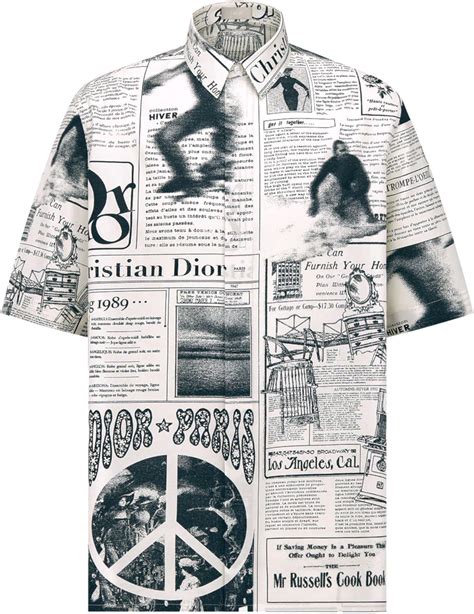 dior newspaper shirt